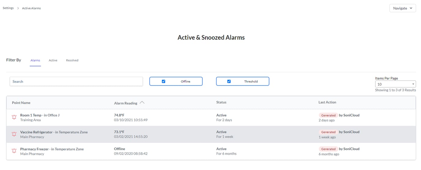 View User Training: Responding to and Resolving Alarms from SoniCloud ...