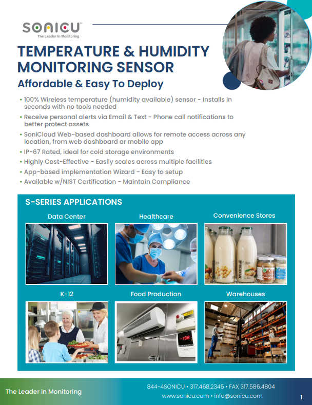 S-Series Temperature & Humidity Sensor Data Sheet